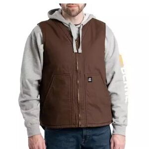 Berne Men's Brown Fleece-Lined Vest